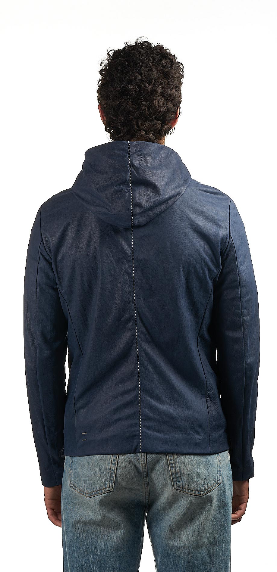 DANIELE BASTA LEATHER AND SILVER JACKET 